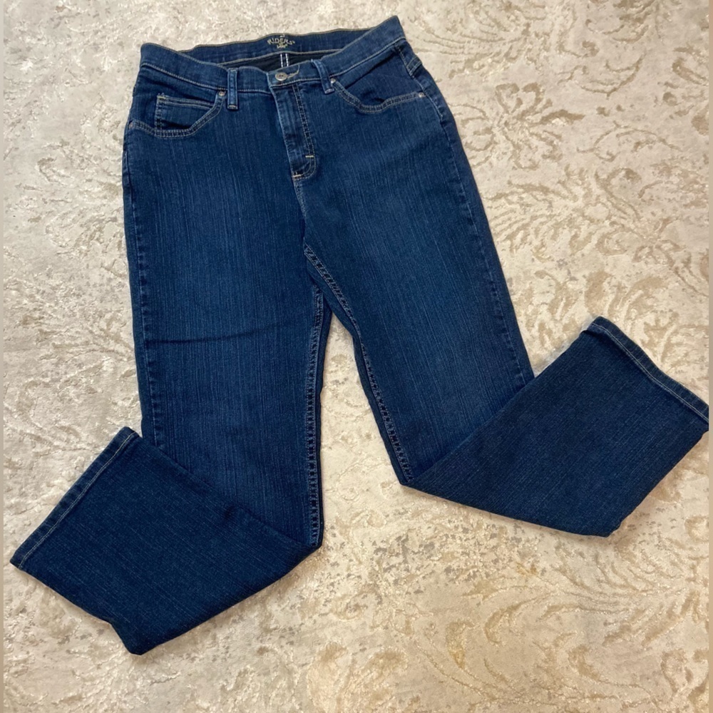 Riders By Lee~Classic Fit Denim Jeans~Straight Leg~Back Pocket Deco~Size 10P